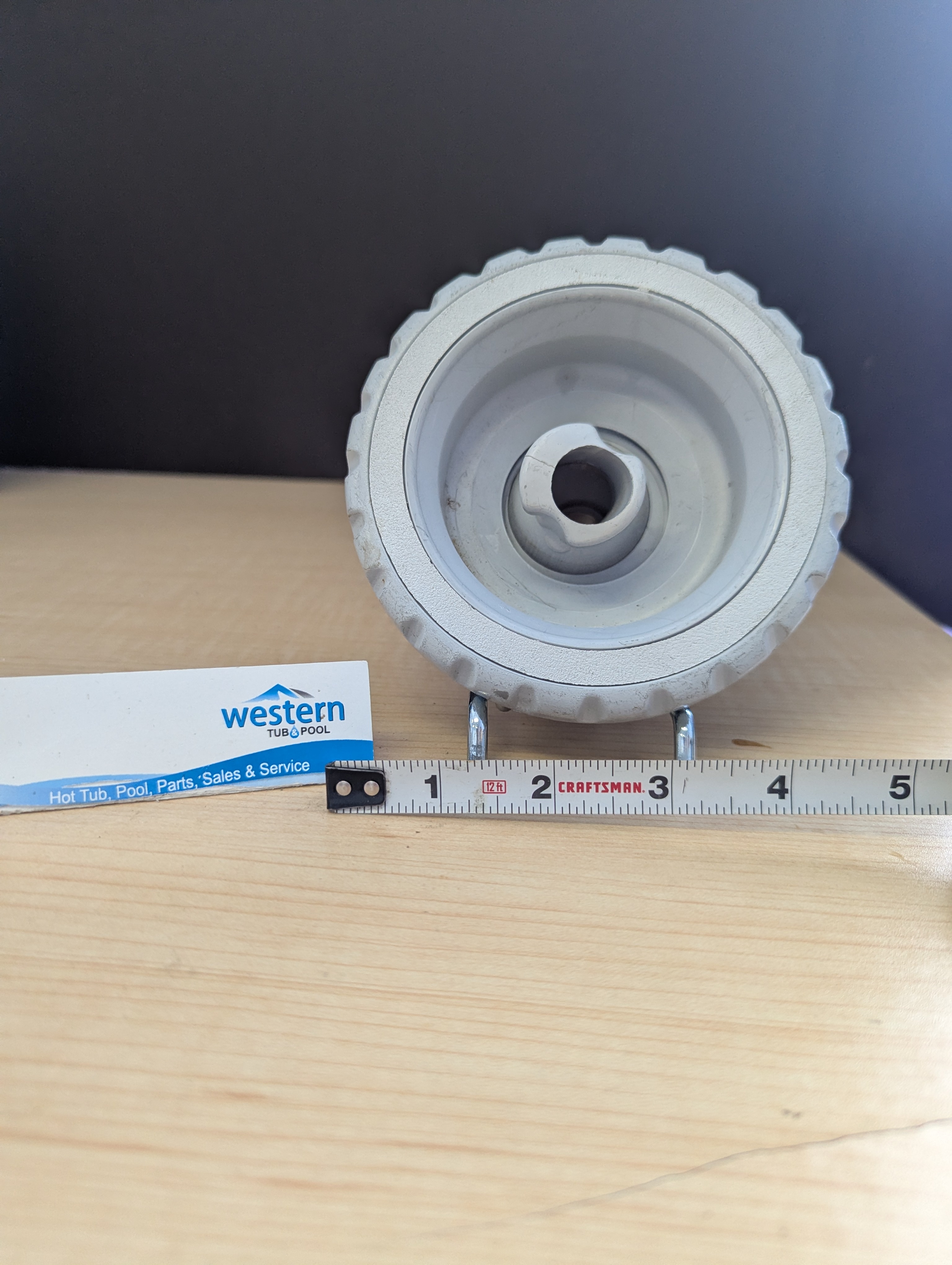 3002112.jpg Upgrade Your Hot Tub Experience Get the perfect massage with our genuine recycled replacement Beachcomber massage jet. Designed for models from 2011 to the present, this large face rotating directional jet insert ensures a powerful and relaxing hydrotherapy session every time. The Perfect Replacement for Your Spa Is a broken or worn-out jet ruining your relaxation time? Our Recycled Beachcomber Large Rotating Directional Clip-In Jet is the exact replacement part you need. This genuine Waterway jet insert features a textured grey, gear-style face that seamlessly matches your hot tub's original design. Direct Fit: Designed for Beachcomber hot tubs manufactured from 2011 to the present. Easy Installation: The simple clip-in design allows you to replace your old jet in seconds, with no special tools required. Powerful Massage: Restore your spa's powerful hydrotherapy action with a jet that delivers a consistent and satisfying massage. Find Your Perfect Fit Not sure if this is the right jet for your hot tub? Here's how to know: Brand: Fits Beachcomber hot tubs. Years: Compatible with models from 2011-Present. Style: Features a large face with a grey, gear-style textured finish. Type: This is a clip-in style massage jet insert. Revitalize Your Hot Tub Today Don't let a faulty jet keep you from enjoying your spa. Order your genuine recycled Beachcomber replacement jet insert now and get back to relaxing. ***While there may be minor wear and discoloration due to the product being recycled, rest assured that all our jets are in good condition with good quality clips. ***Please note that the availability of this recycled part may vary based on stock. We strive to keep our inventory freshly rotated, so you can always find what you need. If this product is out of stock, please add it to your wish list to be notified when new stock arrives. Call us today: 1-855-248-0777