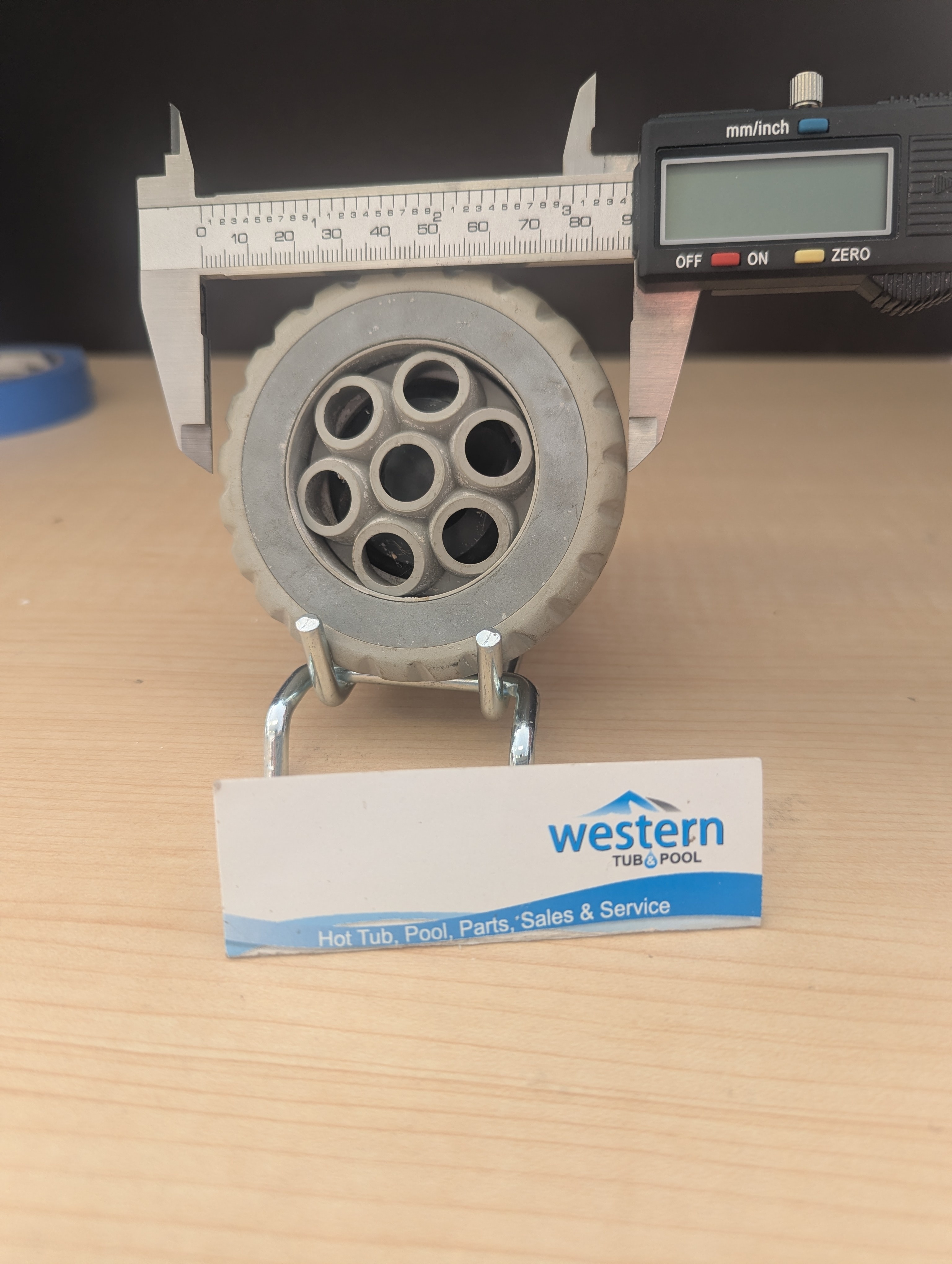 Recycled Beachcomber Threaded VIBRA MASSAGE JET GREY (PRE 2001)     The Beachcomber Threaded VIBRA MASSAGE JET GREY is a popular hot tub jet that provides a full-size vibra massage experience for those with Beachcomber Hot Tub Models prior to 2001. Made by Waterways, this unique poly storm jet is easy to install with its screw-in style and can be interchanged with other trim styles.  As a recycled hot tub part, the availability of this jet may vary depending on current stock. However, we strive to constantly rotate our inventory so check back often or click the provided link for new availabilities. It's important to note that due to being a recycled part, some wear and discoloration may be present. However, we ensure that all jets are in overall good condition.  In terms of specifications, the Beachcomber threaded VIBRA MASSAGE JET GREY has a 3.5" diameter across its jet face and comes in a sleek grey color. It is also known as beachcomber hot tub repair part 3002594 or its equivalent.  Save money by buying recycled and get back to enjoying your Beachcomber Hot Tub experience with the threaded VIBRA MASSAGE JET GREY . Don't forget to check out our other trim styles for more options to customize your hot tub. So why wait? Order yours today and experience the ultimate relaxation in your Beachcomber Hot Tub. Happy tubbing!     - This hot tub jet is a full size vibra jet for Beachcomber Hot Tub Models prior to 2001.  - Built by waterways described as a massage poly storm jet screw-in style  - rotating stock so check back if there is no current recycled stock ( check link for new availabilities )  - some ware and discoloration may be present but deemed to be in overall good shape   - poly storm jets trim style will interchange with other trim styles ( see links )  - Size: 3.5" across jet face.  - Colour grey.      