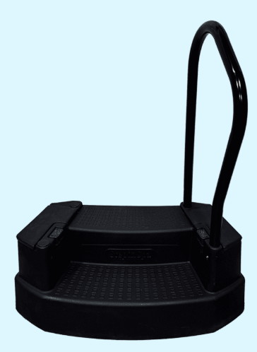 Step-in-Spa hot tub spa steps in black    Safe and sturdy, the new Step-in-Spa spa step will dazzle you with its unique and modern design.  designed to work with any rotomolded or acrylic hot tub spa's.     2 wide non-slip steps 2 solar LED lights ensuring safety and providing beautiful atmosphere 2 covered storage spaces for chemicals, towels, and other items 1 7/8″ handrail that can be positioned on the right or left black in color    Colors  other available colors     color-in-step.png    The Step-in-Spa hot tub spa steps in black are not only stylish, but also practical and convenient. With the handrail on the side, it provides added safety for getting in and out of the spa. The wide non-slip steps make it easy to climb into your spa without fear of slipping or falling.  But that's not all - the Step-in-Spa also features two solar LED lights, making it perfect for both day and night use. These lights provide a beautiful atmosphere while also ensuring safety by illuminating the steps and surrounding area.  In addition to its functionality, the Step-in-Spa also offers ample storage space with two covered compartments. This makes it easy to store any spa accessories or towels, keeping your outdoor space neat and clutter-free.  Plus, the Step-in-Spa is made with durable, weather-resistant materials, ensuring that it will last for years to come. Its sleek design also adds a touch of elegance to any spa area.  But don't just take our word for it - try out the Step-in-Spa for yourself and experience the convenience and luxury it brings to your spa time. And with its easy installation process, you'll be enjoying your spa even more in no time. So why wait? Upgrade your spa experience with the Step-in-Spa today! For more info and others on these items call western tub and pool 1-855-248-0777