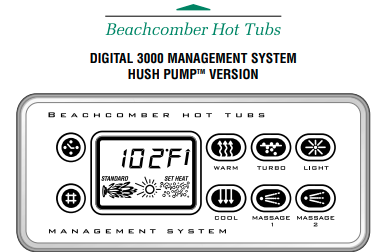 digital-3000-management-system-hush-pump-version-.png the Beach Comber Digital 3000 hush circ pump version Topside Control Download operation guide Topside Control topside control is an important component of your hot tub. It allows you to control and adjust various functions, such as temperature, jet settings, and lighting. In the downloadable guide, we will walk you through the steps of operating your topside control. Call us for these and other manual at 1-855-248-0777