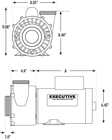 executive-56-dims.0708.png Waterway Pool and SPA pump 2 speed -2x2-56 frame-3.0HP-220V-60Hz (370821-1d) Dive into superior water circulation with the robust Waterway Hot tub Pump, expertly designed to maintain your pool or spa with utmost efficiency. This high-performance pump features dual-speed functionality and an impressive power output suited to a wide range of water applications. Key Features: High Horsepower: With a 3.0HP motor, experience powerful and consistent water flow. Dual Speed Control: Easily switch between high and low speed for optimal energy savings and performance. Voltage Compatibility: Operating at 220V-60Hz, it is ideal for residential or commercial use. Size & Fit: Designed with a standard 2x2-56 frame, it ensures seamless integration with your existing pool or spa system. Product Benefits: Energy Efficiency: Two-speed operation allows for reduced energy consumption during lower demand times. Durability: Built with high-quality materials ensuring long-lasting performance in various weather conditions. Quiet Operation: Engineered to run quietly, minimizing noise pollution for a more tranquil environment. Enhanced Water Quality: Consistent water circulation helps to keep your pool or spa clean and clear. Features: Executive wet end designed specifically for 56-frame motors Large 2 ½" intake for improved flow performance and reduced noise Large 6 ½" diameter wet end for higher head pressure Split capacitor, (start and run) for less energy consumption Thermally protected to extend life expectancy of motor Highly versatile wet end can be rotated every 90° Silicone carbide seals, Viton bellows, 316SS casing, corrosion resistance against chlorine, bromine & salt CE and TUV certification on export pumps to ensure product for you and your customers Executive wet end designed specifically for 56-frame motors Large 2 ½” intake for improved flow performance and reduced noise Large 6 ½” diameter wet end for higher head pressure Split capacitor, (start and run) for less energy consumption Thermally protected to extend life expectancy of motor Highly versatile wet end can be rotated every 90° Silicone carbide seals, Viton bellows, 316SS casing, corrosion resistance against chlorine, bromine & salt CE and TUV certification on export pumps Customer Assistance: Should you require further information, guidance on installation, or any assistance, our dedicated customer support team is at your service. Please reach out to us at: Western Tub and Pool ? Contact Number: 1-855-248-0777 Take the plunge with the Waterway Pool and SPA Pump, combining power, efficiency, and reliability for an unparalleled water experience.