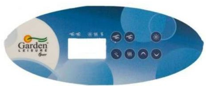 DYN12767  Garden Leisure 7 button overlay (2 pump button set up )