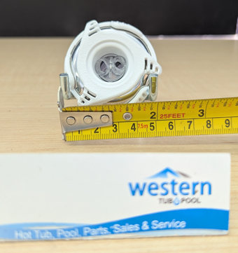 Revitalize your Spa today with the Replacement Adjustable Cluster Storm Pulsator GLO Threaded Jet by Dynasty Spas   Elevate your relaxation with the Dynasty Replacement Adjustable Cluster Storm Pulsator Jet. Featuring a brilliant GLO LED light and a sleek white and stainless steel trim, this jet doesn't just perform—it transforms your spa's atmosphere.  The Ultimate Jet Replacement Tired of underperforming or outdated spa jets? Your search for the perfect replacement ends here. This 2" threaded jet is engineered to enhance your Dynasty spa with a powerful, pulsating water stream.  Key Features: Adjustable Pulsator Action: Customize your massage from a gentle pulse to an invigorating stream. The cluster storm design delivers a focused, powerful hydrotherapy experience right where you need it. Stunning GLO LED: Illuminate your nights with integrated GLO LED lighting. This feature adds a vibrant, colorful ambiance to your spa, creating the perfect setting for unwinding. Durable Threaded Design: The threaded style ensures a secure, leak-proof fit for your Dynasty spa, making installation simple and reliable. Sleek and Modern Look: Finished with a stylish white and stainless steel trim, this 2" face jet instantly modernizes the look of your hot tub. Ready to enhance Your Spa? Don't settle for a less-than-perfect spa session. Upgrade to a jet that offers powerful performance and a touch of modern luxury. Get the hydrotherapy you deserve.  Call us today 1-855-248-0777