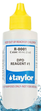 DPD Reagent #1, 2 oz, Dropper Bottle The DPD Reagent #1 is used in pool and spa water testing to measure the levels of free chlorine present. This reagent is an essential component of the DPD test, which is commonly used in both residential and commercial pools and spas. What is DPD Reagent #1? DPD Reagent #1 also known as “Free Chlorine Indicator”, is a chemical solution used in the testing of pool and spa water. This reagent contains diethyl-p-phenylenediamine and other chemical compounds that react with free chlorine in the water to produce a color change. How does it work? DPD Reagent #1 is used in conjunction with DPD Reagent #2, also known as “Free Chlorine Titrant”. When these two reagents are combined, they create a reaction that produces a pink color. The intensity of the color is proportional to the amount of free chlorine present in the water. This makes it easy for pool and spa owners to measure and monitor their levels of free chlorine. Why is DPD Reagent #1 important? Chlorine is commonly used as a disinfectant in pools and spas to kill harmful bacteria and algae. However, too much chlorine can cause skin and eye irritation, while too little chlorine can lead to unsafe swimming conditions. DPD Reagent #1 is crucial in determining the correct amount of free chlorine in the water, ensuring a safe and enjoyable swimming experience for all. How to use DPD Reagent #1 Begin by filling a test vial with pool or spa water to the designated line. Add 5 drops of DPD Reagent #1 to the test vial. Swirl the test vial to mix in the reagent with the water. **Next, add 5 drops of DPD Reagent #2 to the test vial and swirl again. Allow the color to develop for about 30 seconds. Compare the color of the water to a color chart provided with the reagent kit. The intensity of the pink color will indicate the level of free chlorine in parts per million (ppm). Record and monitor your free chlorine levels, making adjustments as needed. Tips for using DPD Reagent #1 Ensure that the dropper bottle and test vial are clean before use to avoid contamination. Store the reagent in a cool, dry place away from direct sunlight. Exposure to heat and light can alter its effectiveness. Follow the instructions carefully for accurate results The DPD Reagent #1 is an essential tool for maintaining safe and healthy swimming conditions in pools and spas. It allows pool owners to accurately measure their free chlorine levels and make necessary adjustments for optimal water quality. When used properly, DPD Reagent #1 can help ensure a clean and enjoyable swimming experience for all. Remember to always follow safety precautions when handling and storing pool chemicals. By regularly testing and monitoring your water with DPD Reagent #1, you can maintain a well-balanced pool or spa that everyone can enjoy.