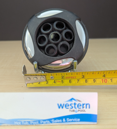 Experience the Ultimate Spa Upgrade with this replacement Power Storm Massage Jet by Dynasty   Revitalize your Dynasty Spa with our Power Storm Massage Jet Insert. This easy-to-install replacement part brings a powerful, therapeutic massage right to your hot tub, transforming your relaxation time.  The Perfect Replacement Jet for Your Dynasty Spa Is it time to replace a worn-out or broken jet? Our Replacement Dynasty Power Storm Massage Jet Insert is designed for a perfect fit and a seamless upgrade, restoring your hot tub to its full potential. Crafted for performance and durability, this jet insert combines powerful hydrotherapy with a sleek design.  Key Features: Powerful Massage Action: The "power storm" design delivers a vigorous, rotating massage that works deep into muscles to relieve tension and soreness. Sleek Black & Stainless Steel Trim: The modern black and stainless steel finish adds a touch of elegance to your spa, ensuring it looks as good as it feels. Simple Snap-In Installation: Featuring a 3.5" face, this jet is designed to snap directly into place, making installation quick and effortless. No special tools required. Durable and Long-Lasting: Built with high-quality materials, this jet is made to withstand the demands of regular spa use, providing reliable performance for years. Don't Wait to Restore Your Hot Tub Get the perfect replacement jet for your Dynasty Spa and enjoy a powerful, targeted massage. Order your Replacement Dynasty Power Storm Massage Jet Insert now. [Call us today at 1-855-248-0777]