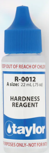 Taylor Hardness Reagent - .75oz Dropper Bottle   Hot tubs and pools are great places to spend time with your family and friends, especially during hot summer days. However, maintaining the water chemistry in these recreational areas may seem like a daunting task. To keep your pool or hot tub safe and enjoyable, it is important to regularly monitor and adjust its chemical levels.  One crucial factor to consider when testing water chemistry is hardness. Hardness refers to the amount of minerals, mainly calcium and magnesium, present in the water. These minerals can come from the source water or be introduced through chemicals and other contaminants.  High levels of hardness can cause several problems in your pool or hot tub. It can lead to scaling, which is the buildup of mineral deposits on surfaces like tiles, pumps, and filters. This not only affects the appearance of your pool or hot tub but also makes it more difficult to maintain and keep clean. Hard water can also make it harder for chlorine and other sanitizers to effectively do their job, leading to unbalanced chemical levels and potentially harmful bacteria growth.  To prevent these issues, regular testing and treatment of hardness levels is necessary. This is where a hardness reagent comes in. A hardness reagent is a solution used to determine the amount of hardness present in the water. It works by changing color when it reacts with calcium and magnesium ions, allowing you to easily measure and track the levels.  The .75oz dropper bottle size makes it convenient for use, as you only need a few drops to conduct a test. This also allows for more accurate measurements compared to larger bottles, reducing the risk of over or under-treating your water.  To use a hardness reagent, simply collect a sample of water and add the recommended number of drops as instructed on the bottle. Then, compare the color of the solution to a chart provided with the test kit to determine the level of hardness in your water.  If your levels are too high, you can use a water softener or other products specifically designed to reduce hardness. On the other hand, if your levels are too low, you can add calcium and magnesium-based products to increase hardness.  Maintaining proper hardness levels in your pool or hot tub is crucial for the health and longevity of your recreational area. With the help of a hardness reagent, you can easily and accurately test your water and take the necessary steps to keep it balanced. So go ahead and enjoy a worry-free swim or soak in your pool or hot tub with the help of a hardness reagent. Instead of worrying about potential issues caused by hard water, you can focus on creating fun memories with your loved ones in the comfort of your backyard oasis. So don't forget to add a hardness reagent to your pool or hot tub maintenance routine and enjoy the benefits of clean, balanced water all season long. Happy swimming! 