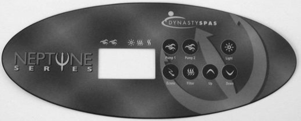 Replacement Dynasty K-52 topside control overlay - 7 Button 2 Pump Neptune Series Used in with in.xe systems part 11336 Protects the topside controller Replace your worn , damaged overlay Replacement topside control overlay. Upgrade your spa or hot tub with the K-52 Topside Control Overlay. Compatible with in.xe systems using the k-52 topside control , this replacement part adds a touch of sophistication and personalization to your spa experience. But it's not just about aesthetics. The K-52 overlay serves an important function - protecting your topside controller from wear and tear. Over time, constant use and exposure to elements can cause damage to your original overlay, making it difficult to read or operate properly. With the K-52 Topside Control Overlay, you can easily replace your worn or damaged part without having to replace the entire topside controller. This not only saves you time and money, but also ensures that your spa remains in top working condition. The overlay is designed to fit perfectly on your existing topside control, ensuring a seamless transition and hassle-free installation process. Made from high-quality materials, it can withstand daily use and exposure to water and chemicals without deteriorating. In addition to its durability, the K-52 overlay features an easy-to-read design with clear labels for each function. This makes it easier for users to navigate through the various settings and programs of their spa without any confusion. Upgrade your spa experience with the K-52 Topside Control Overlay today. Not only will it enhance the functionality and aesthetics of your spa, but it will also provide you with peace of mind knowing that you have a reliable and durable control panel at your fingertips. Looking for other accessories to improve your spa experience? Check out our range of hot tub covers, filters, and chemicals to keep your spa clean and well-maintained. We also offer a variety of spa steps and handrails to make getting in and out of your spa safe and easy. At Western Tub and Pool we are committed to providing our customers with high-quality products that enhance their relaxation and enjoyment. Our team is dedicated to constantly innovating and improving our products, ensuring that every spa owner has the best experience possible. Upgrade your spa today!