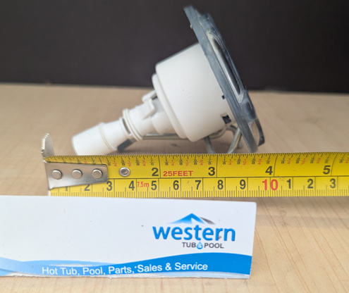 Recycled Beachcomber Large Roto Style Snap In Jet Insert - 2011+   Britewerx accessories are known for their chrome-like finish and high resistance to tarnishing and corrosion. Use them to upgrade your spa's appearance while also benefiting from long-lasting performance. Ideal for those who prioritize aesthetics as well as durability in spa components.  This large recycled replacement jet insert is designed for models manufactured from 2011 onwards. It ensures a precise fit and compatibility for users with newer spa models, providing easy upgrades or repairs without guesswork.  Unleash the luxury of personalized relaxation with a Recycled Beachcomber Britewerx medium Jet insert, the ultimate water jet designed for spa hydrotherapy.  Crafted with a premium chrome finish, it not only ensures long-lasting durability but also adds a touch of sophistication to your spa setup. Seamlessly blending functionality with elegance, Britewerx is the perfect addition to elevate your relaxation routine.  Non Posi lock system ( snap-in ) Britewerx style roto Jet 3.5" across the face For Beachcomber Hot Tub Models with non Posi lock fitting type from 2011 onwards Massage effect: Beachcomber&rsquo;s large size roto hot tub jet offers a single jet, housed in a centrifuge orifice for vigorous massage. The centrifuge spins, along with the directional jet stalk. Colour: Chrome recycled from older beachcomber hot tubs Built by waterways described as a massage jet " snap " in style While there may be minor wear and discoloration due to the product being recycled, rest assured that all our jets are in good condition with durable snap-in clips. ***Please note that the availability of this recycled part may vary based on stock. We strive to keep our inventory freshly rotated, so you can always find what you need. If this product is out of stock, please add it to your wish list to be notified when new stock arrives.   By properly maintaining your hot tub, you can ensure that it stays in top condition and provides you with a relaxing and enjoyable experience every time you use it. And by choosing recycled replacement parts, you can also do your part in promoting sustainability and reducing waste.   