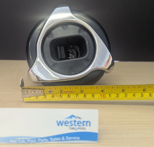 Dynasty Spas Replacement Power Storm Resonator Jet Insert with 5" Face  Upgrade Your Hot Tub Experience with Dynasty Spa Accessories!  Our collection of premium jet inserts is designed to deliver the ultimate in relaxation and therapeutic relief. Featuring the Power Storm Jet insert with sleek black and stainless steel trim, these jets provide an exceptional combination of durability and elegance. Engineered for powerful yet smooth water flow, they target key muscle groups, easing tension and soothing soreness after a long day. The easy-to-install clip-in design ensures a secure fit, so you can upgrade your spa effortlessly. Paired with high-quality materials that resist wear and tear, these jet inserts are built to last, ensuring your spa remains in peak condition for years to come.  Don't settle for less—choose top-tier components designed for comfort, performance, and style. Shop now and elevate your spa time to the ultimate level of relaxation!