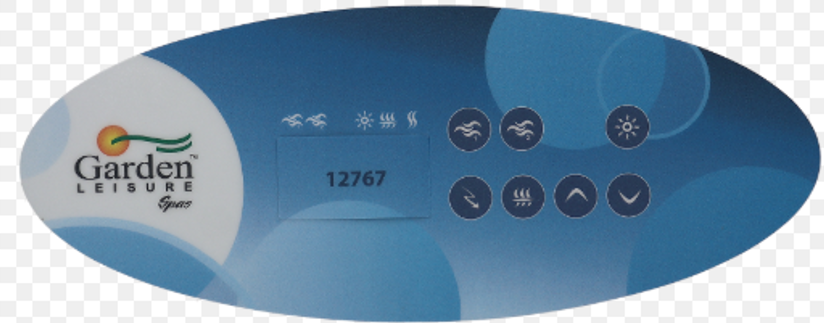 Replacement Dynasty K-52 topside control overlay - 7 Button 2 Pump   With Garden Leisure Spas Logo  Used in with in.xe systems part 12767  Protects the topside controller  Replace your worn , damaged overlay  Replacement topside control overlay. Upgrade your spa or hot tub with the K-52 Topside Control Overlay featuring the iconic Garden Leisure Spas logo. Compatible with in.xe systems part 12767 using the k-52 topside control , this replacement part adds a touch of sophistication and personalization to your spa experience.  But it's not just about aesthetics. The K-52 overlay serves an important function - protecting your topside controller from wear and tear. Over time, constant use and exposure to elements can cause damage to your original overlay, making it difficult to read or operate properly.  With the K-52 Topside Control Overlay, you can easily replace your worn or damaged part without having to replace the entire topside controller. This not only saves you time and money, but also ensures that your spa remains in top working condition.  The overlay is designed to fit perfectly on your existing topside control, ensuring a seamless transition and hassle-free installation process. Made from high-quality materials, it can withstand daily use and exposure to water and chemicals without deteriorating.  In addition to its durability, the K-52 overlay features an easy-to-read design with clear labels for each function. This makes it easier for users to navigate through the various settings and programs of their spa without any confusion.  Upgrade your spa experience with the K-52 Topside Control Overlay today. Not only will it enhance the functionality and aesthetics of your spa, but it will also provide you with peace of mind knowing that you have a reliable and durable control panel at your fingertips.  Looking for other accessories to improve your spa experience? Check out our range of hot tub covers, filters, and chemicals to keep your spa clean and well-maintained. We also offer a variety of spa steps and handrails to make getting in and out of your spa safe and easy.  At Western Tub and Pool we are committed to providing our customers with high-quality products that enhance their relaxation and enjoyment. Our team is dedicated to constantly innovating and improving our products, ensuring that every spa owner has the best experience possible. Upgrade your spa today!