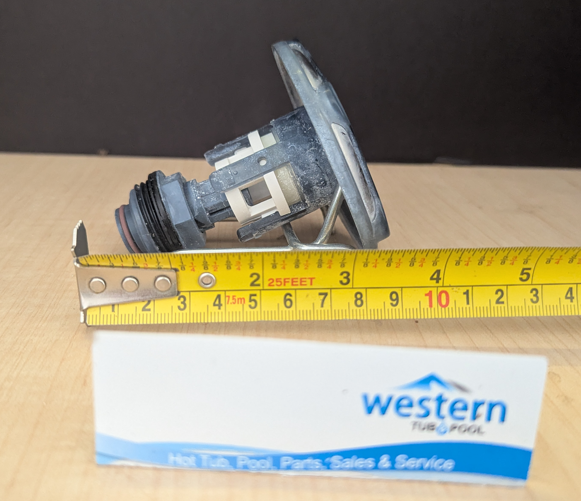 Recycled Beachcomber Britewerx Mini Jet & Neck Jet - 2002 to Present   For Beachcomber Hot Tub Models equipped with the Neck Jet feature from 2002 to present.   Britewerx accessories are known for their chrome-like finish and high resistance to tarnishing and corrosion. Use them to upgrade your spa's appearance while also benefiting from long-lasting performance. Ideal for those who prioritize aesthetics as well as durability in spa components.   This recycled replacement mini neck jet insert is designed for models equipped with the neck jet feature manufactured from 2002 onwards. It ensures a precise fit and compatibility, providing easy upgrades or repairs without guesswork.   Unleash the luxury of personalized relaxation with a Recycled Beachcomber Britewerx small vortex Jet insert, the ultimate water jet designed for spa hydrotherapy.   Crafted with a premium chrome finish, it not only ensures long-lasting durability but also adds a touch of sophistication to your spa setup. Seamlessly blending functionality with elegance, Britewerx is the perfect addition to elevate your relaxation routine.   Non Posi lock system ( snap-in ) Britewerx style neck Jet 3 1/4" across the face For Beachcomber Hot Tub Models with non Posi lock fitting type from 2011 onwards Massage effect: Beachcomber&rsquo;s Hush Pump system employs a small jet with two internal jets. Both jets are housed in a centrifuge that spins, offering a topical soft tissue massage for neck and shoulders. Colour: Chrome recycled from older beachcomber hot tubs Built by waterways described as a massage jet " snap " in style While there may be minor wear and discoloration due to the product being recycled, rest assured that all our jets are in good condition with durable snap-in clips.  ***Please note that the availability of this recycled part may vary based on stock. We strive to keep our inventory freshly rotated, so you can always find what you need. If this product is out of stock, please add it to your wish list to be notified when new stock arrives.    By properly maintaining your hot tub, you can ensure that it stays in top condition and provides you with a relaxing and enjoyable experience every time you use it. And by choosing recycled replacement parts, you can also do your part in promoting sustainability and reducing waste 