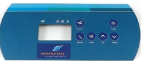Replacement Dynasty K-85 Topside Control Overlay - 6 Button 1 Pump with Bahama Spas Logo Used in with in.xe systems part 0607-008013 With iconic Bahama Spas Logo Protects the topside controller Replace your worn, damaged overlay Replacement Dynasty topside control overlay. Upgrade your spa or hot tub with the K-85 Topside Control Overlay. Compatible with in.xe systems using the k-85 topside control , this replacement part adds a touch of sophistication and personalization to your spa experience. But it's not just about aesthetics. The K-85 overlay serves an important function - protecting your topside controller from wear and tear. Over time, constant use and exposure to elements can cause damage to your original overlay, making it difficult to read or operate properly. With the Dynasty K-85 Topside Control Overlay, you can easily replace your worn or damaged part without having to replace the entire topside controller. This not only saves you time and money, but also ensures that your spa remains in top working condition. The overlay is designed to fit perfectly on your existing topside control, ensuring a seamless transition and hassle-free installation process. Made from high-quality materials, it can withstand daily use and exposure to water and chemicals without deteriorating. In addition to its durability, the K-85 overlay features an easy-to-read design with clear labels for each function. This makes it easier for users to navigate through the various settings and programs of their spa without any confusion. Upgrade your spa experience with the K-85 Topside Control Overlay today. Not only will it enhance the functionality and aesthetics of your spa, but it will also provide you with peace of mind knowing that you have a reliable and durable control panel at your fingertips. Looking for other accessories to improve your spa experience? Check out our range of hot tub covers, filters, and chemicals to keep your spa clean and well-maintained. We also offer a variety of spa steps and handrails to make getting in and out of your spa safe and easy. At Western Tub and Pool we are committed to providing our customers with high-quality products that enhance their relaxation and enjoyment. Our team is dedicated to constantly innovating and improving our products, ensuring that every spa owner has the best experience possible. Upgrade your spa today!