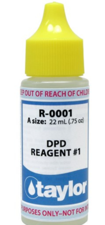 The Taylor DPD Reagent #1 is used in pool and spa water testing to measure the levels of free chlorine present. This reagent is an essential component of the DPD test, which is commonly used in both residential and commercial pools and spas. What is DPD Reagent #1? DPD Reagent #1 also known as “Free Chlorine Indicator”, is a chemical solution used in the testing of pool and spa water. This reagent contains diethyl-p-phenylenediamine and other chemical compounds that react with free chlorine in the water to produce a color change. How does it work? DPD Reagent #1 is used in conjunction with DPD Reagent #2, also known as “Free Chlorine Titrant”. When these two reagents are combined, they create a reaction that produces a pink color. The intensity of the color is proportional to the amount of free chlorine present in the water. This makes it easy for pool and spa owners to measure and monitor their levels of free chlorine. Why is DPD Reagent #1 important? Chlorine is commonly used as a disinfectant in pools and spas to kill harmful bacteria and algae. However, too muchchlorine can cause skin and eye irritation, while too little chlorine can lead to unsafe swimming conditions. DPD Reagent #1 is crucial in determining the correct amount of free chlorine in the water, ensuring a safe and enjoyable swimming experience for all. How to use DPD Reagent #1 Begin by filling a test vial with pool orspa water to the designated line. Add 5 drops of DPD Reagent #1 to the test vial. Swirl the test vial to mix in the reagent with the water. **Next, add 5 drops of DPD Reagent #2 to the test vial and swirl again. Allow the color to develop for about 30 seconds. Compare the color of the water to a color chart provided with the reagent kit. The intensity of the pink color will indicate the level of free chlorine in parts per million (ppm). Record and monitor your free chlorine levels, making adjustments as needed. Tips for using DPD Reagent #1 Ensure that the dropper bottle and test vial are clean before use to avoid contamination. Store the reagent in a cool, dry place away from direct sunlight. Exposure to heat and light can alter its effectiveness. Follow the instructions carefully for accurate results The DPD Reagent #1 is an essential tool for maintaining safe and healthy swimming conditions in pools and spas. It allows pool owners to accurately measure their free chlorine levels and make necessary adjustments for optimal water quality. When used properly, DPD Reagent #1 can help ensure a clean and enjoyable swimming experience for all. Remember to always follow safety precautions when handling and storing pool chemicals. By regularly testing and monitoring your water with DPD Reagent #1, you can maintain a well-balanced pool or spa that everyone can enjoy.