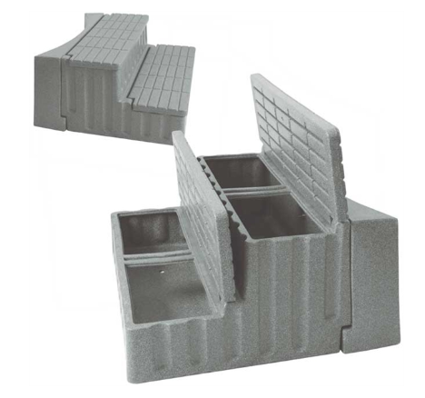 Strong Spa 2-Tier Storage Steps with Adapter - Grey Granite   Transform your spa area with our premium-quality Spa Storage Steps. More than just steps, they’re designed to combine style, safety, and practicality in one sleek package. Built with durable materials to last for years, their slip-resistant surface ensures every step is safe—even with wet feet.  Featuring a hidden storage compartment, the practical 2-tier structure offers easy and safe access to your spa, as well as additional storage space for towels, spa accessories, or cleaning supplies.  Finished in a sleek grey granite look, the steps complement a wide range of outdoor and indoor décors, ensuring they look as good as they function. The high-quality, weather-resistant materials make these steps ideal for both outdoor and indoor environments, standing up to rain, sunlight, and regular moisture without compromising their appearance or durability.  Assembly is quick and straightforward, allowing you to set up the steps with minimal effort. For added safety, each step features a non-slip surface, providing secure footing even when wet. With their combination of style, strength, and practicality, our Spa Storage Steps are an essential accessory for elevating your relaxation experience.  Designed to complement any spa, their modern and stylish finish adds a touch of elegance to your relaxation haven.  Enhance your spa sessions today! Whether you’re looking for convenience, safety, or sophistication, these steps have you covered.