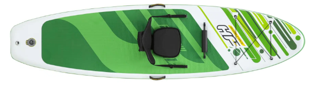 Inflatable Convertible Stand-Up Paddleboard And Kayak paddleboard6.png  Why Choose a Summer Paddle Boat? Summer paddle boats are a great way to enjoy the water and get some exercise at the same time. They provide a unique experience, allowing you to explore areas that may not be accessible by other types of watercraft. Plus, they offer the versatility of being able to stand up and paddle or sit down and kayak, making them suitable for people of all ages and skill levels.  At Western Tub and Pool, we understand the importance of having high-quality, durable equipment when it comes to water activities. That's why we offer the Hydro-Force Freesoul Tech Inflatable Convertible Stand-Up Paddleboard and Kayak Set. This top-of-the-line product combines the best features of a paddleboard and kayak, making it a must-have for any water enthusiast.  Enjoy the Convenience and Portability One of the biggest advantages of owning an inflatable summer paddle boat is its convenience and portability. Unlike traditional hard-sided boards or kayaks, this set can easily be deflated and packed into a compact backpack, allowing you to take it with you wherever you go. Whether you're headed to the beach, lake, or river, your summer paddle boat can come along for the ride. And when you're done, simply deflate and pack it up for easy storage.  Suitable for Various Activities The Hydro-Force Freesoul Tech Inflatable Convertible Stand-Up Paddleboard and Kayak Set offers a variety of activities for water enthusiasts. Whether you want to paddle around the lake, relax on the water with the kayak option, or even try your hand at windsurfing, this set has you covered. Its durable construction and versatile features make it suitable for all types of water activities.  Experience Exceptional Performance and Durability At Western Tub and Pool, we are committed to providing our customers with only the best products. That's why the Hydro-Force Freesoul Tech Inflatable Convertible Stand-Up Paddleboard and Kayak Set is constructed with high-quality materials that are built to last. From its drop stitch construction for strength and rigidity, to its Tritech surface material that can withstand weight, strain, and UV rays, we guarantee exceptional performance and durability.  Don't miss out on all the fun this summer – get your own Hydro-Force Freesoul Tech Inflatable Convertible Stand-Up Paddleboard and Kayak Set from Western Tub and Pool today! It's the perfect addition to your water activities, providing convenience, versatility, and durability all in one package. So grab your friends and family and get ready for an unforgettable adventure on the water with our summer paddle boat! Remember to always put safety first and follow all instructions provided.    Size: 11 ft. 2 in. x 35 in. x 6 in. Touring SUP - best shape for longer rides on flat water Drop stitch material provides that storage and portability benefits of an inflatable product with the strength and durability of a hard-sided board Tritech™ surface material has been stress tested against weight, strain and movement, offering superior strength and durability, and can withstand exposure to UV rays Seat with backrest and footrest quickly turns this stand up paddleboard into a kayak for a relaxing ride Easily transitions to windsurfing board using the included removable daggerboard (mast and foot base not included) 2 removable fins for portability and storage Elastic cord for extra storage space Non-slip traction pad helps to keep you on the board and out of the water Side handles make carrying the board an easy task Contents: 1 paddle board, 1 paddle, 1 hand pump, 1 deluxe backpack, 1 coiled leash, 1 seat, 1 footrest, 2 center fins, 1 repair kit ‎340 x 89 x 15 cm; 13.05 kg package box size