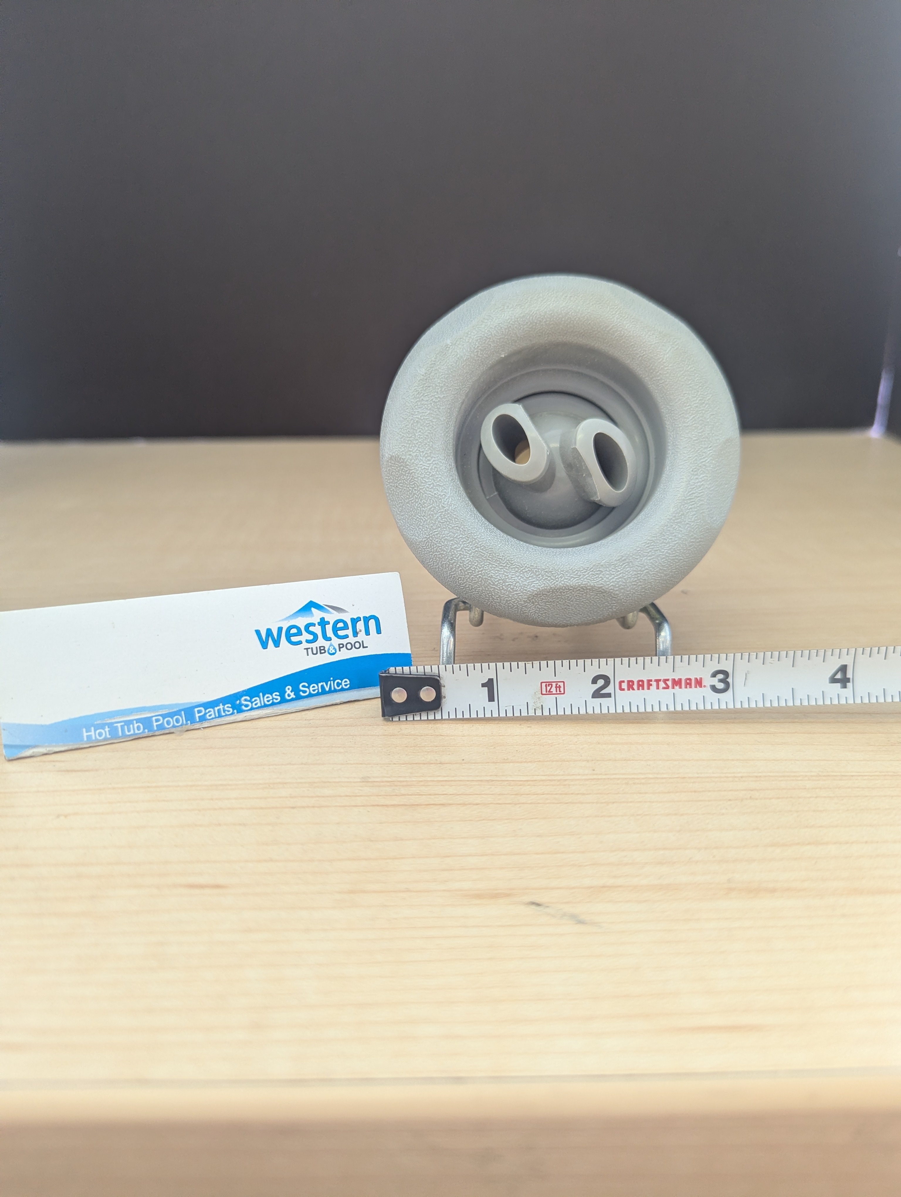 Upgrade your spa today with the recycled cluster storm pulsator jet with sleek grey scalloped trim by Waterway Dive into a world of hydrotherapy like never before with our replacement clip in jet with sleek grey scalloped style trim. This cluster storm pulsator is here to whisk you away to relaxation central with its mesmerizing water dance.  Measuring at 3" in diameter, our replacement Scalloped Style jet is designed for maximum comfort and style. It's like having your own personal spa therapist, right in your backyard!  Don't settle for ordinary when you can have extraordinary. Our Waterway Cluster storm Pulsator Scalloped Spa Jet brings you the ultimate in adjustable bliss. Get ready to soak, unwind, and rejuvenate like never before with this exceptional replacement jet. Get ready to elevate your relaxation game with every dip!  Bring the magic of hydrotherapy to your spa and create your oasis of serenity with our recycled pulsator cluster storm jet in grey &ndash; because you deserve nothing but the best.   Is this jet easy to install? Yes, these internal jets thread into the jet body. Most homeowners can replace them without professional help.  recycled from older hot tubs While there may be minor wear and discoloration due to the product being recycled, rest assured that all our jets are in good condition with durable snap-in clips. ***Please note that the availability of this recycled part may vary based on stock. We strive to keep our inventory freshly rotated, so you can always find what you need. If this product is out of stock, please add it to your wish list to be notified when new stock arrives.   By properly maintaining your hot tub, you can ensure that it stays in top condition and provides you with a relaxing and enjoyable experience every time you use it. And by choosing recycled replacement parts, you can also do your part in promoting sustainability and reducing waste.     Do you offer support for other hard-to-find parts? Absolutely. Western Tub and Pool stocks a vast inventory of replacement hot tub repair parts. If we don't have it listed, give us a call&mdash;we can likely source it for you.  Need Help Finding the Right Part? We know that identifying the exact replacement part for your spa can be difficult. At Western Tub and Pool, we specialize in hard-to-find parts. 1. Check Your Part Number: If you have the old jet, look for a part number stamped on the plastic. 2. Send Us a Picture: Not sure what you're looking at? Snap a photo and email it to us at fixmytub@gmail.com. 3. Call the Experts: Speak directly with our team at 1-855-248-0777 for immediate guidance.  Get Your Spa Running Like New Don't settle for a lackluster soak. Order your replacement parts today or contact our experts for personalized help.