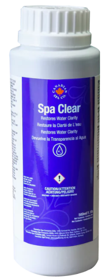 Crystal Clear Hot Tub Water Made Easy Say goodbye to cloudy spa water. Canadian Spa Company Spa Clear effortlessly groups microscopic particles together so your filter can easily remove them, restoring your water's natural sparkle. Enjoy a pristine spa experience Maintaining your hot tub or swim spa is crucial for your comfort and safety. Spa Clear is designed to make your water care routine as simple and effective as possible. Restore your water's sparkle There is no need for harsh shock treatments to get your water looking great again. Spa Clear naturally clears up cloudy water, leaving your hot tub inviting and crystal clear. Maximize filter efficiency This premium formula coagulates small particles, making them large enough to be trapped by your filter media. TIP: Using this product immediately after cleaning your filters will significantly improve their particle-trapping effectiveness. A superior alternative Looking to upgrade your water care routine? Canadian Spa Company Spa Clear is a highly effective alternative that easily replaces competitor products like SpaBoss Spa Clear and Aqua Filter Free. Product specifications Width: 2.5 inches Height: 7.5 inches Depth: 2.5 inches Weight: 1.25 lbs Compatible hot tub models Canadian Spa Company Spa Clear is extremely versatile and used in many popular hot tub and swim spa models. Frequently asked questions How exactly does Spa Clear work? Spa Clear acts as a coagulant. It takes microscopic particles in your water that are too small for your filter to catch and sticks them together into larger clusters. Once they are grouped together, your spa's filter can easily trap and remove them from the water. When is the best time to use this product? For the best results, use Spa Clear as part of your regular maintenance routine. It is especially effective when used immediately after cleaning or replacing your hot tub filters to boost their performance. What if I need a hard-to-find part for my hot tub? We specialize in hard-to-find product part assistance! If you are unsure what you need, check your part number if known, or send us pictures, the make and model of the hot tub, and the serial number. Send us an email to fixmytub@gmail.com and our experts will help you track down exactly what you need. How can I get further assistance with my hot tub maintenance? New to hot tubs and pools or just looking for refresher tricks and tips to keep that water crystal clear? Call us for more information or assistance with these replacement hot tub repair parts, products, and other spa parts at Western Tub and Pool at 1-855-248-0777. Ready for better water care? Shop and order at Western tub and pool Crystal Clear Hot Tub Water Made Easy Say goodbye to cloudy spa water. Canadian Spa Company Spa Clear effortlessly groups microscopic particles together so your filter can easily remove them, restoring your water's natural sparkle. Enjoy a pristine spa experience Maintaining your hot tub or swim spa is crucial for your comfort and safety. Spa Clear is designed to make your water care routine as simple and effective as possible. Restore your water's sparkle There is no need for harsh shock treatments to get your water looking great again. Spa Clear naturally clears up cloudy water, leaving your hot tub inviting and crystal clear. Maximize filter efficiency This premium formula coagulates small particles, making them large enough to be trapped by your filter media. TIP: Using this product immediately after cleaning your filters will significantly improve their particle-trapping effectiveness. A superior alternative Looking to upgrade your water care routine? Canadian Spa Company Spa Clear is a highly effective alternative that easily replaces competitor products like SpaBoss Spa Clear and Aqua Filter Free. Product specifications Width: 2.5 inches Height: 7.5 inches Depth: 2.5 inches Weight: 1.25 lbs Compatible hot tub models Canadian Spa Company Spa Clear is extremely versatile and used in many popular hot tub and swim spa models. Frequently asked questions How exactly does Spa Clear work? Spa Clear acts as a coagulant. It takes microscopic particles in your water that are too small for your filter to catch and sticks them together into larger clusters. Once they are grouped together, your spa's filter can easily trap and remove them from the water. When is the best time to use this product? For the best results, use Spa Clear as part of your regular maintenance routine. It is especially effective when used immediately after cleaning or replacing your hot tub filters to boost their performance. What if I need a hard-to-find part for my hot tub? We specialize in hard-to-find product part assistance! If you are unsure what you need, check your part number if known, or send us pictures, the make and model of the hot tub, and the serial number. Send us an email to fixmytub@gmail.com and our experts will help you track down exactly what you need. How can I get further assistance with my hot tub maintenance? New to hot tubs and pools or just looking for refresher tricks and tips to keep that water crystal clear? Call us for more information or assistance with these replacement hot tub repair parts, products, and other spa parts at Western Tub and Pool at 1-855-248-0777. Ready for better water care? Shop and order at Western tub and pool