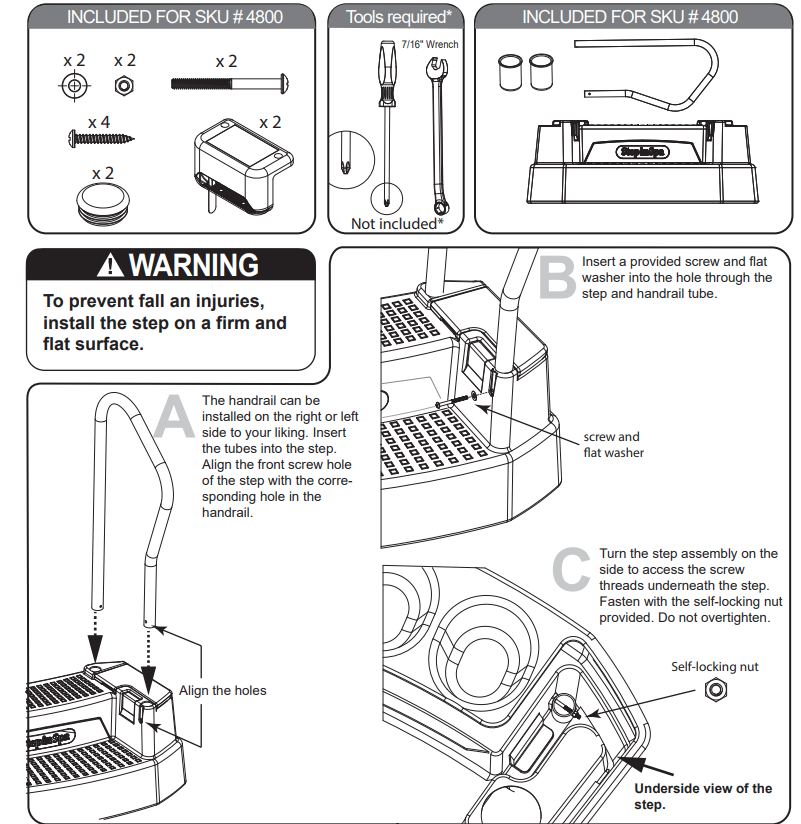 The Step-in-Spa hot tub spa steps instalation guide . call western tub and pool 1-855-248-0777 for more products 