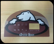 Arctic Spas -Topside -Half Moon- Control Panel Overlay Sticker only   Model years ( 1998 - 2006 ) with TSC-14 gecko topside side control panel       Arctic Spas is a well-known brand in the hot tub industry, offering high-quality and innovative products to customers. One of their most popular offerings is the replacement topside controls - overlay sticker.  The Arctic Spa replacement topside control overlay sticker is designed to fit perfectly on your existing control panel. It features a halfmoon shape, making it easy to install and providing a sleek look to your hot tub.  This overlay sticker is specifically designed for Arctic Spas halfmoon topside , ensuring that it will be a perfect fit and function seamlessly with your spa. It is made with durable materials, making it long-lasting and resistant to wear and tear.  Not only does the Arctic Spa halfmoon overlay sticker enhance the appearance of your control panel, but it also adds functionality. It features clear and easy-to-read labels, making it simple to operate your hot tub and adjust settings as needed.   