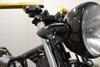 Black LED Custom Integrated Motorbike Indicators & Driving Lights DRL CNC Billet Aluminium