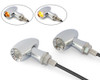 Motorbike Mini LED Indicators and Running Lights - CHROME - Custom Bikes & Retro Cafe Racers