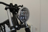 Black with Chrome Bezel Projector LED Motorbike Headlight for Custom Project Bike