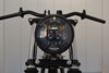Matt Black Projector LED Motorbike Headlight for Custom Project Bike