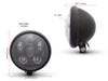 Gloss Black 6" Projector 6 x LED Motorbike Headlight for Custom Retro Project