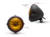 5.5" Headlight for Retro Custom Project - Matt Black with Yellow Lens