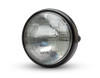 Motorbike 7.7" Headlight Gloss Black 12V 55W for Cafe Racer & Scrambler - SHALLOW