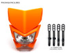 Motorbike Headlight Mask - Streetfighter & Supermoto - Orange - 12V 35W
