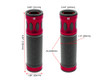 Red Motorbike Hand Grips for 22mm bars - Anodised Aluminium - High Quality