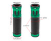 Green Motorbike Hand Grips for 22mm bars - Anodised Aluminium - High Quality