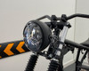 Motorcycle Headlight LED 7.7" with Spider's Web Design Grill for Retro Cafe Racer & Streetfighter