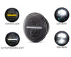 5.75" 45W Black Multi Projector LED Headlight Insert with Daytime Running Lights