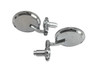 Pair of Chrome Round Bar End Motorcycle Motorbike Mirrors