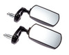 Motorbike Mirrors Bar End Fold In Up Away Rectangular Rear Side View 7/8" 22mm 