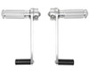 Motorbike Rearsets Footpegs Inc. Hanger Polished Aluminium Alloy Cafe Racer PAIR