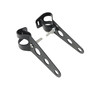 Pair Of Black Universal Fork Mount Headlight Brackets for Motorbike Fits: 32mm - 40mm