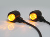 Matt Black Custom Aluminium Motorcycle Motorbike LED Indicators / Turn Signals
