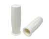 High Quality 25mm (1") Motorbike White Hand Grips To Fit Harley Davidson & Other Custom Motorbikes