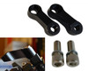 Pair of High Quality Black 6cm Long 10mm Thread Motorbike Mirror Extenders - 1 x Clockwise & 1 x Anticlockwise Thread