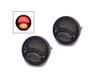 Pair of Black Vintage Style Car Integrated LED Stop Tail Lights with Indicators