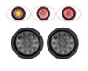 4" Universal Flush Mount Smoked Lens Integrated LED Stop Taillight + Indicators