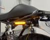 Black Slim Line Pair of Motorbike Motorcycle LED Indicators with Single Row LEDS