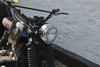 6" Black Mesh Grill H4 Retro Headlight with Chrome Bezel for Project Cafe Racer Scrambler Motorbike