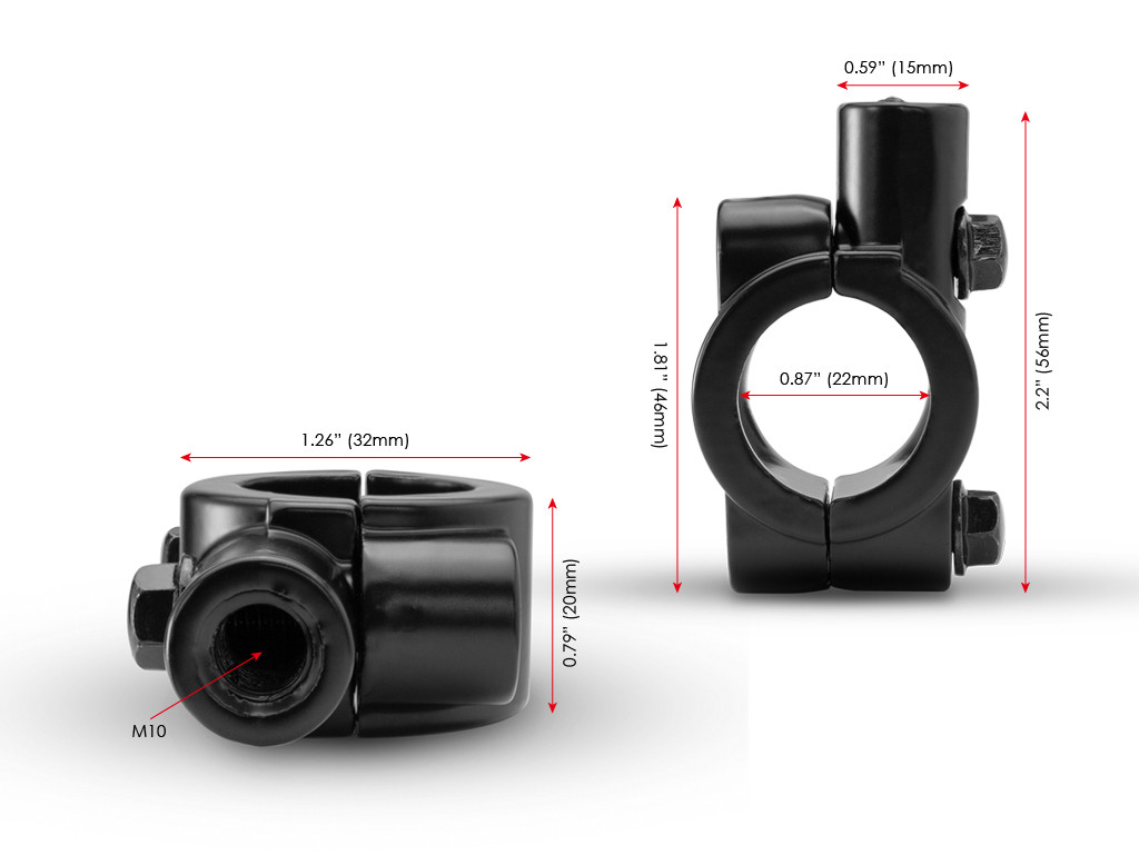 MAKGAGAAI 10cm Clockwise Thread Motorcycle Mirror Extender - View #9