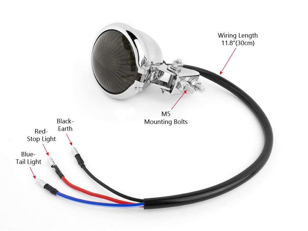 Luce Stop Posteriore LED Alchemy Parts Miller Replica Per Moto - Universale 12V - Foto 2