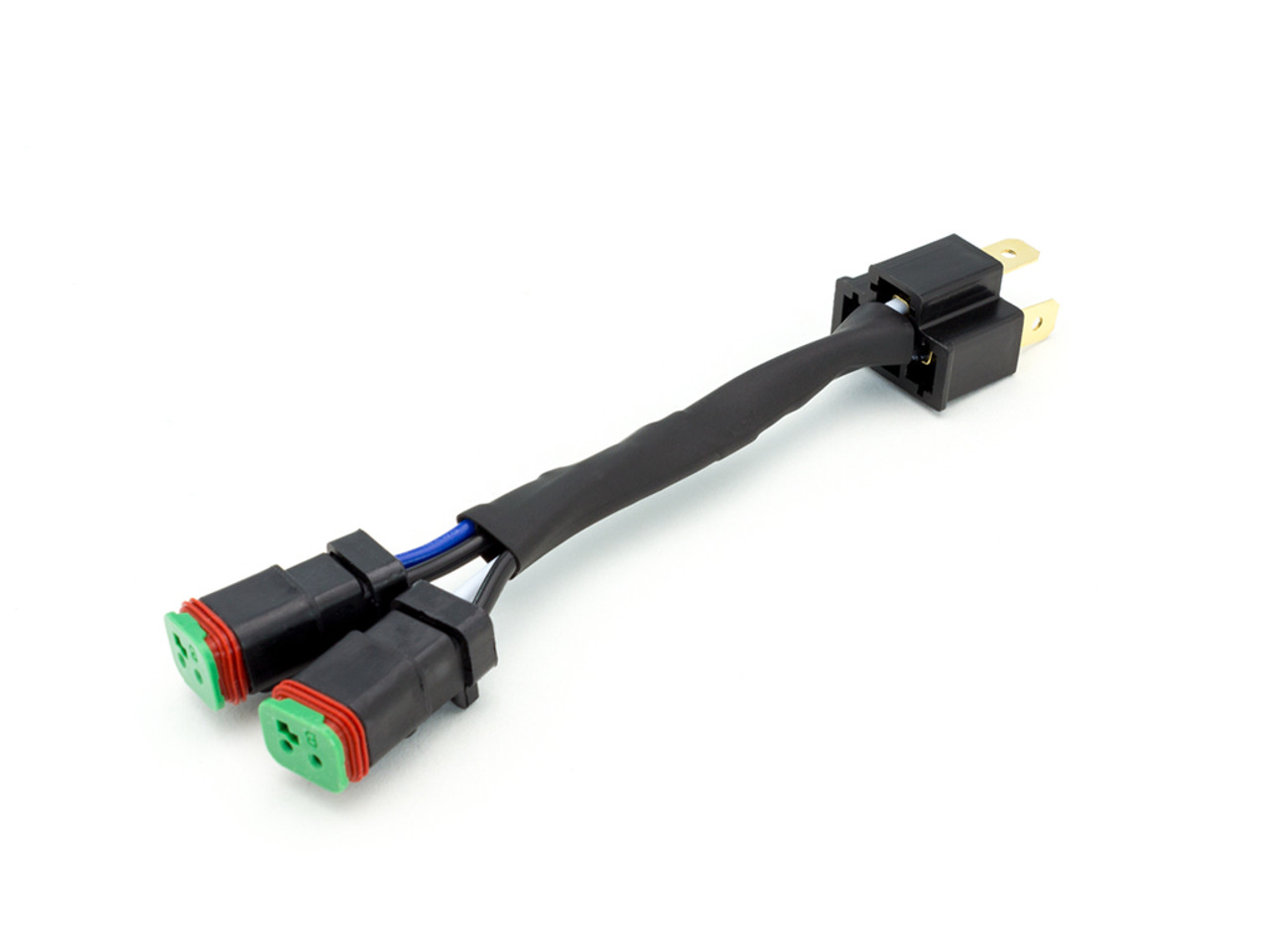 H4 To Deutsche Plug Led Headlight Light Bar Splitter Adapter High Low Beam