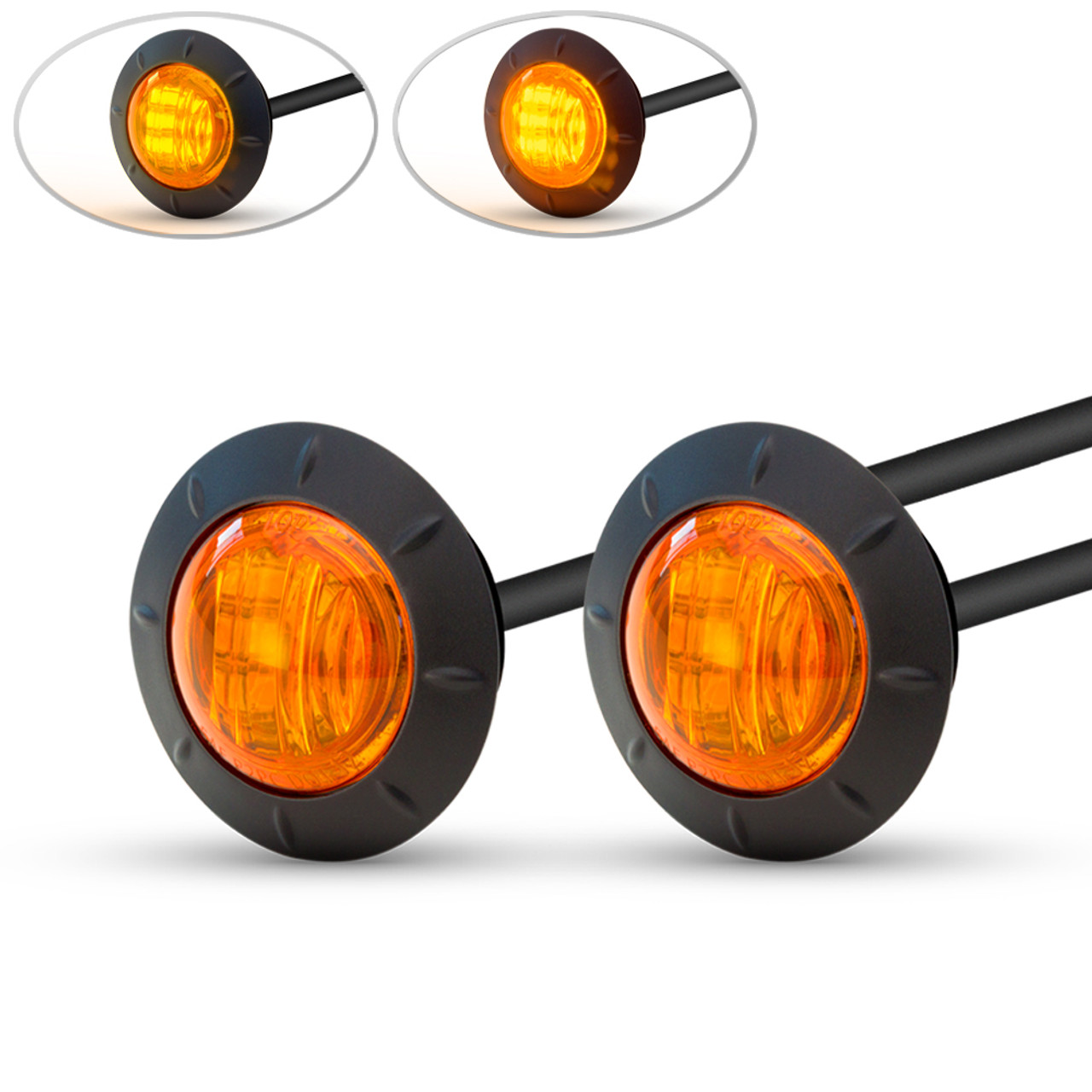 Motorbike LED Running Lights / Indicators Turn Signals - 2" 50mm